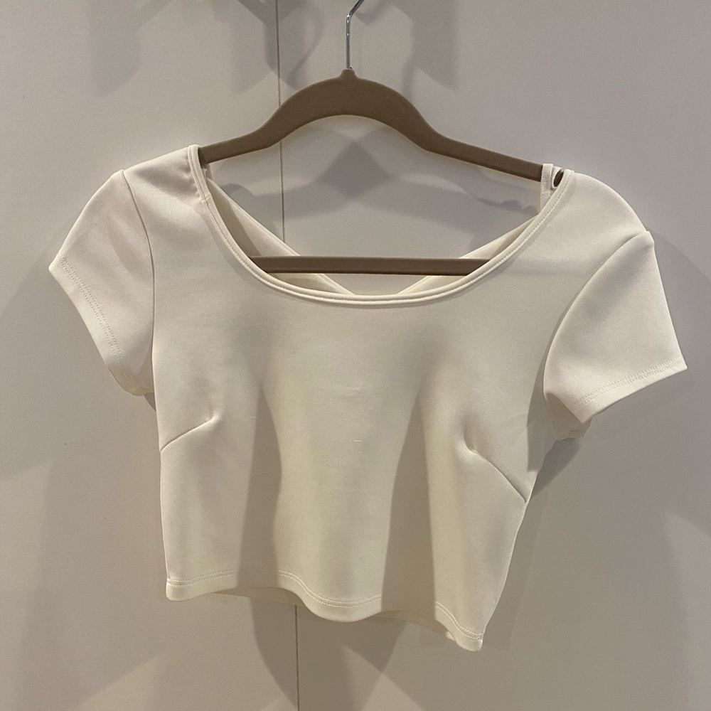 White crop top